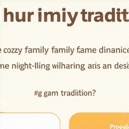 Quel est ton style de création de bonnes traditions en famille?
